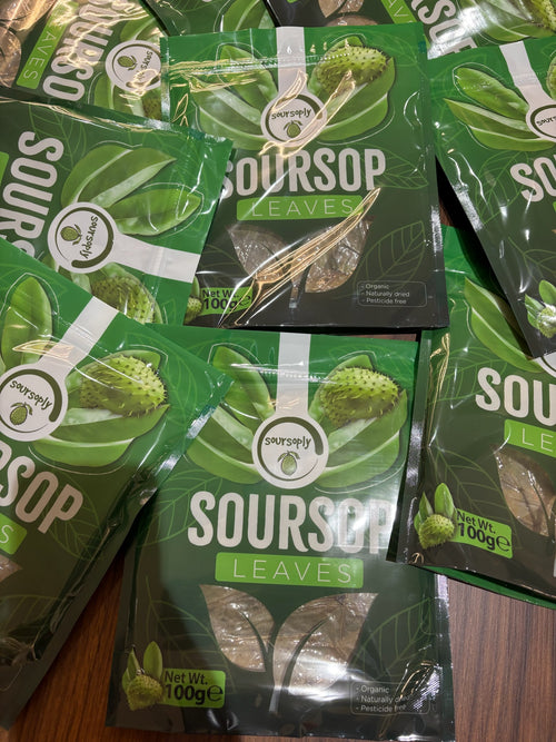 Whole dried soursop (graviola) leaves for tea — Soursoply UK